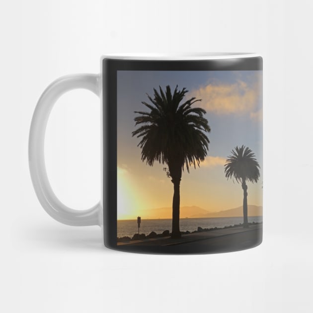 Treasure Island Sunset Palm Trees San Francisco CA by WayneOxfordPh